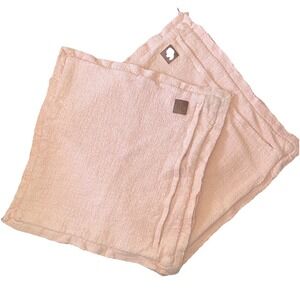 Bee & Willow 19x19" Pillow Shams Boho Peach  100% Cotton Bed Couch Pillows